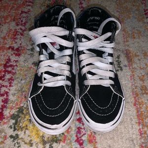High top black & white Vans! Size 11.5